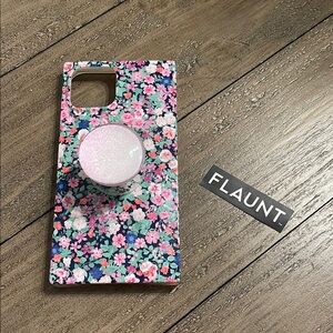 Pink Floral Smartphone Case with Grip by
